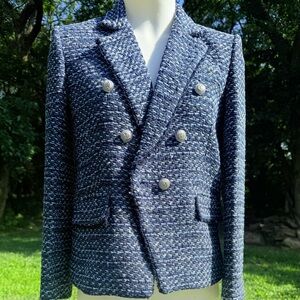 Generation Love Blue Eliza Tweed Blazer